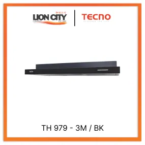 Tecno Uno TH 979 - 3M / BK Slim Line Hood Full Black 90cm, 3 Motors