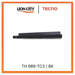 Tecno Uno TH 989 - TC3 / BK Slim Line Hood Full Black 90cm, 3 Motors, Touch Control