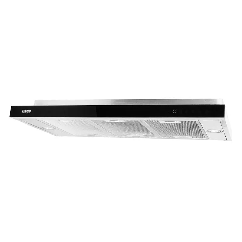 Tecno Uno TH 989 - TC3 / SS Slim Line Hood S/S w/ Black Panel 90cm, 3 Motors,Touch Control