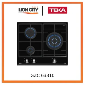Teka GZC 63310 PUB/LPG  Gas on Glass Hob With Exactflame Function in 60 Cm of Butane Gas