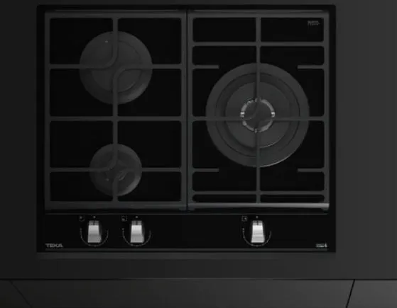 Teka GZC 63310 PUB/LPG  Gas on Glass Hob With Exactflame Function in 60 Cm of Butane Gas