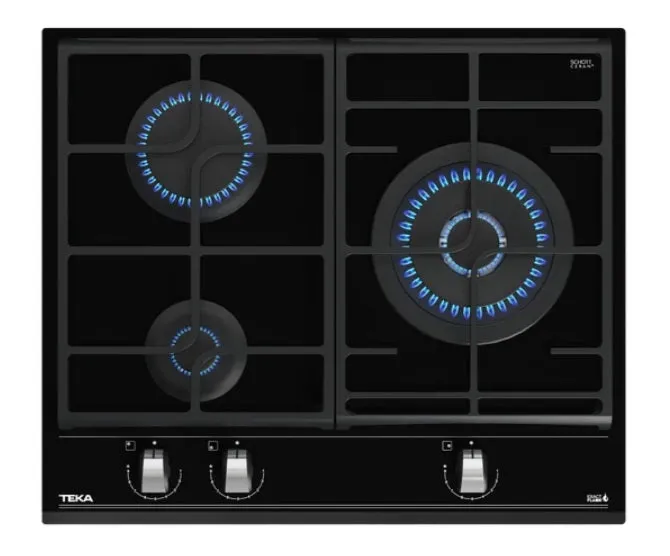 Teka GZC 63310 PUB/LPG  Gas on Glass Hob With Exactflame Function in 60 Cm of Butane Gas