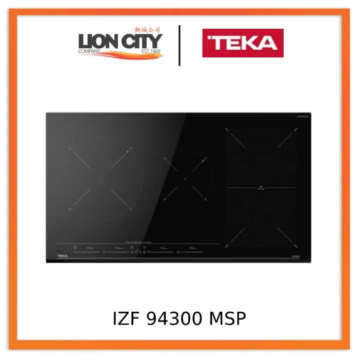Teka IZF 94300 MSP Bk 91 cm Induction Flex Hob With Touchcontrol Multislider