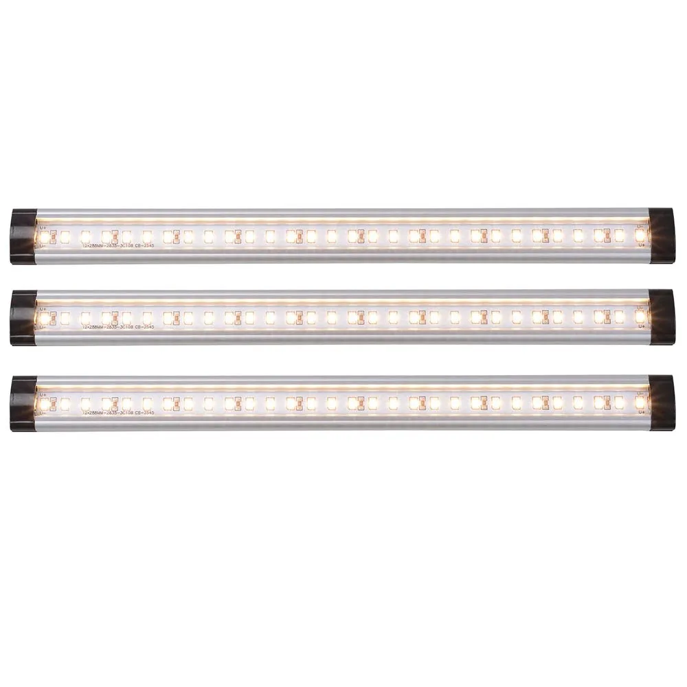 TheLAShop LED Under Cabinet Light Fixtures Bar Kit 3-Pack 11.5"