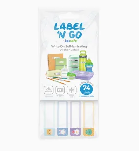 Totsafe Label N Go Write-On Self Laminating Stickers: Animal Theme