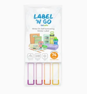 Totsafe Label N Go Write-On Self Laminating Stickers: Basic Colors