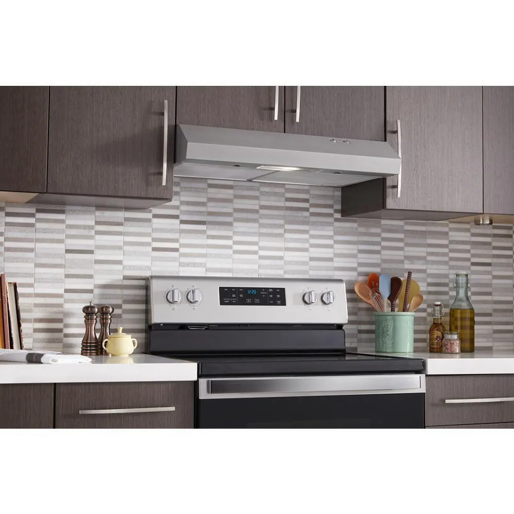 Whirlpool WVU17UC0JS 30" Range Hood with Full-Width Grease Filters