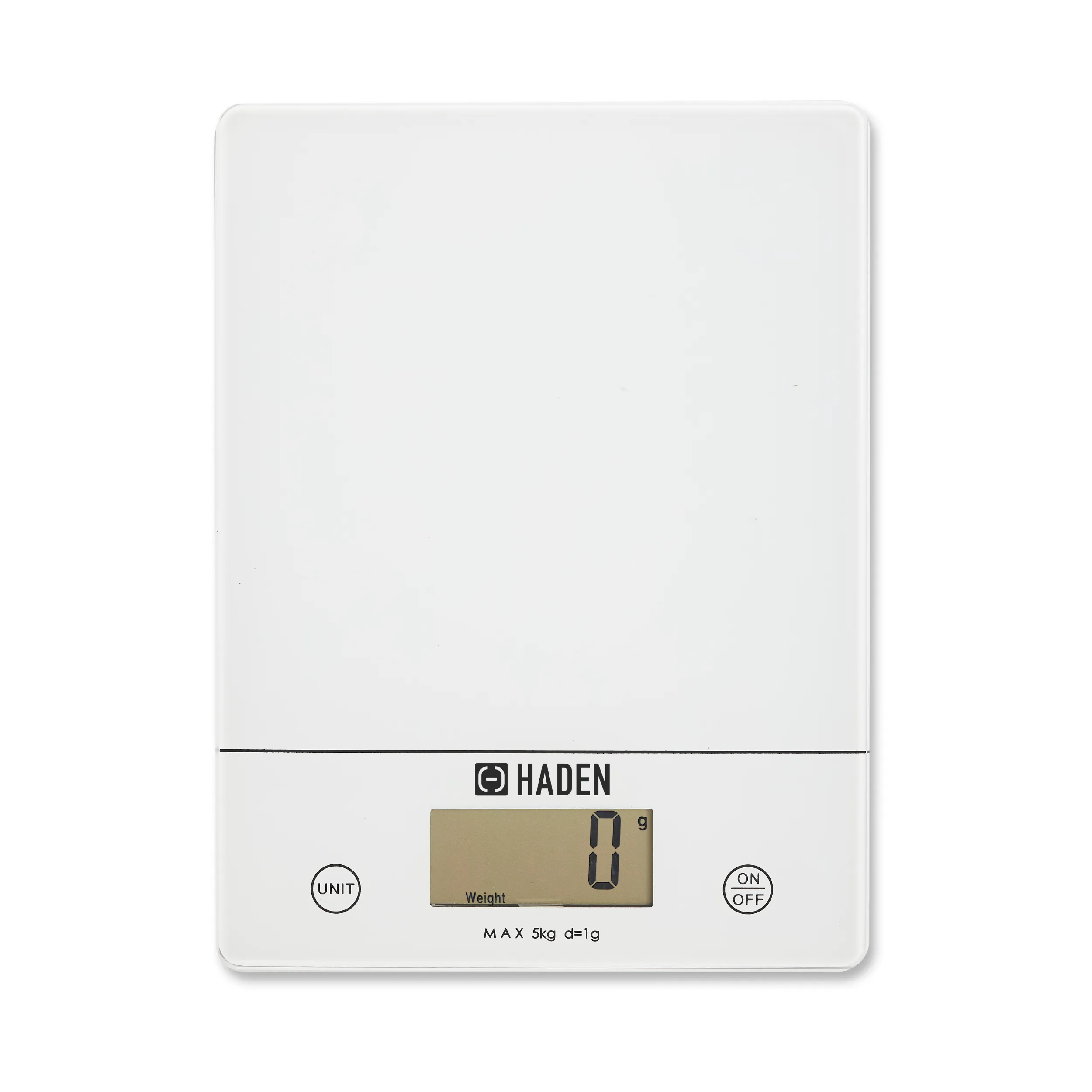 White Digital 5kg Slim Line Kitchen Scales