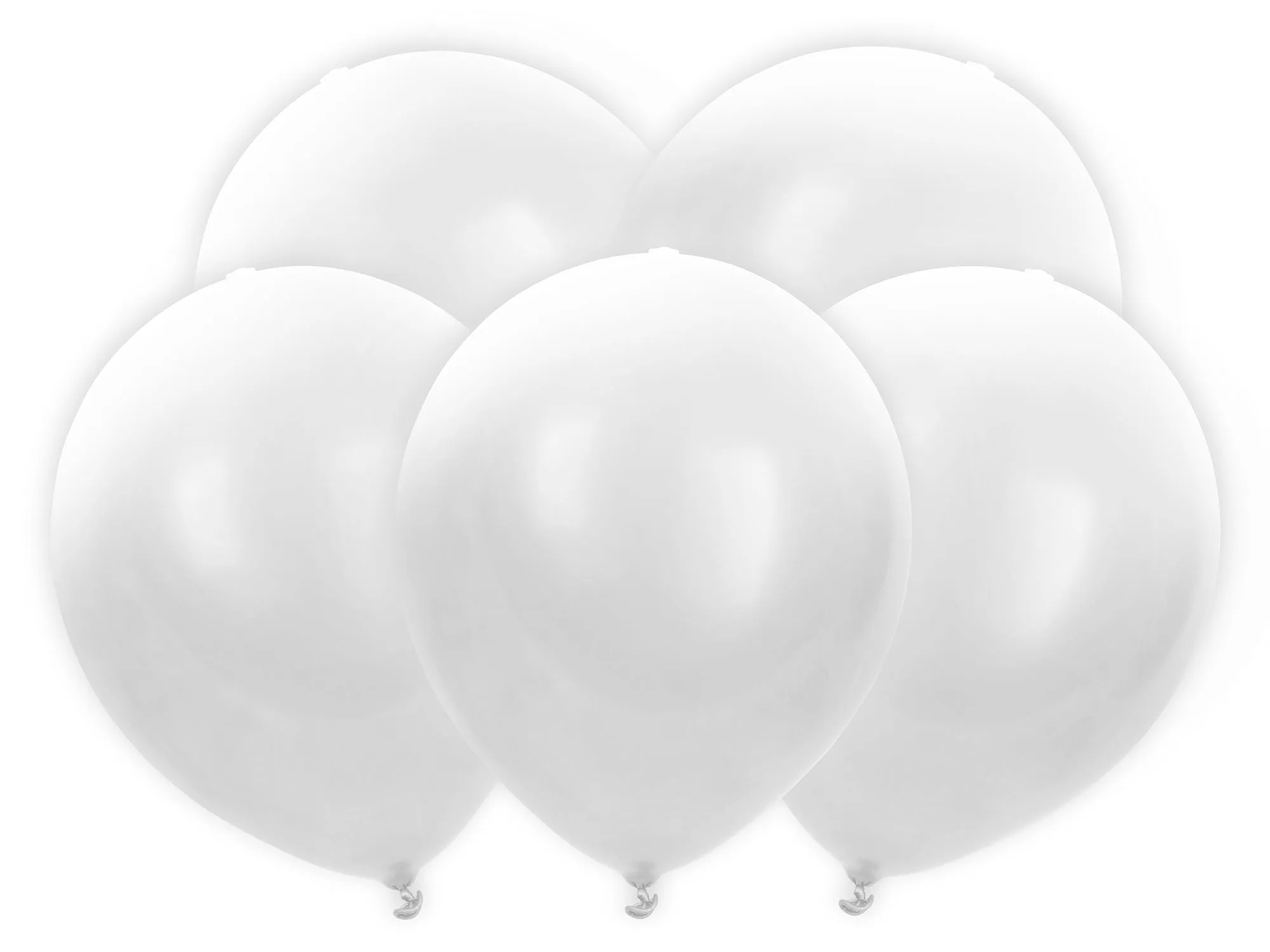 White Latex LED Balloons 12"