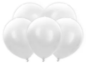 White Latex LED Balloons 12"