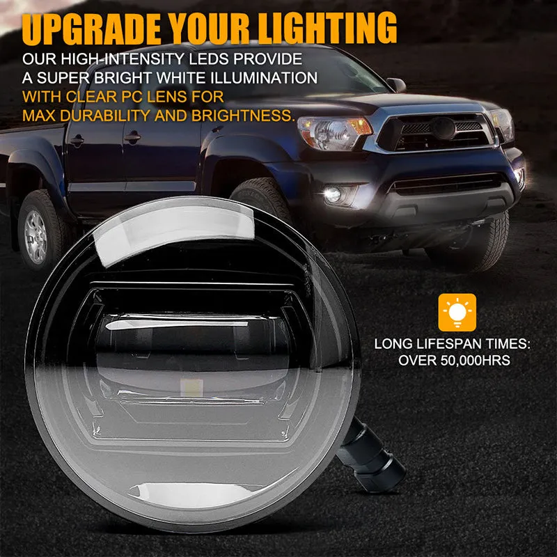 White/Yellow LED Fog Lights for 2005-2011 Toyota Tacoma