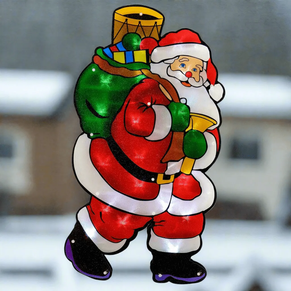 Window Silhouette 20 White LED Lights Battery Operated 46cm