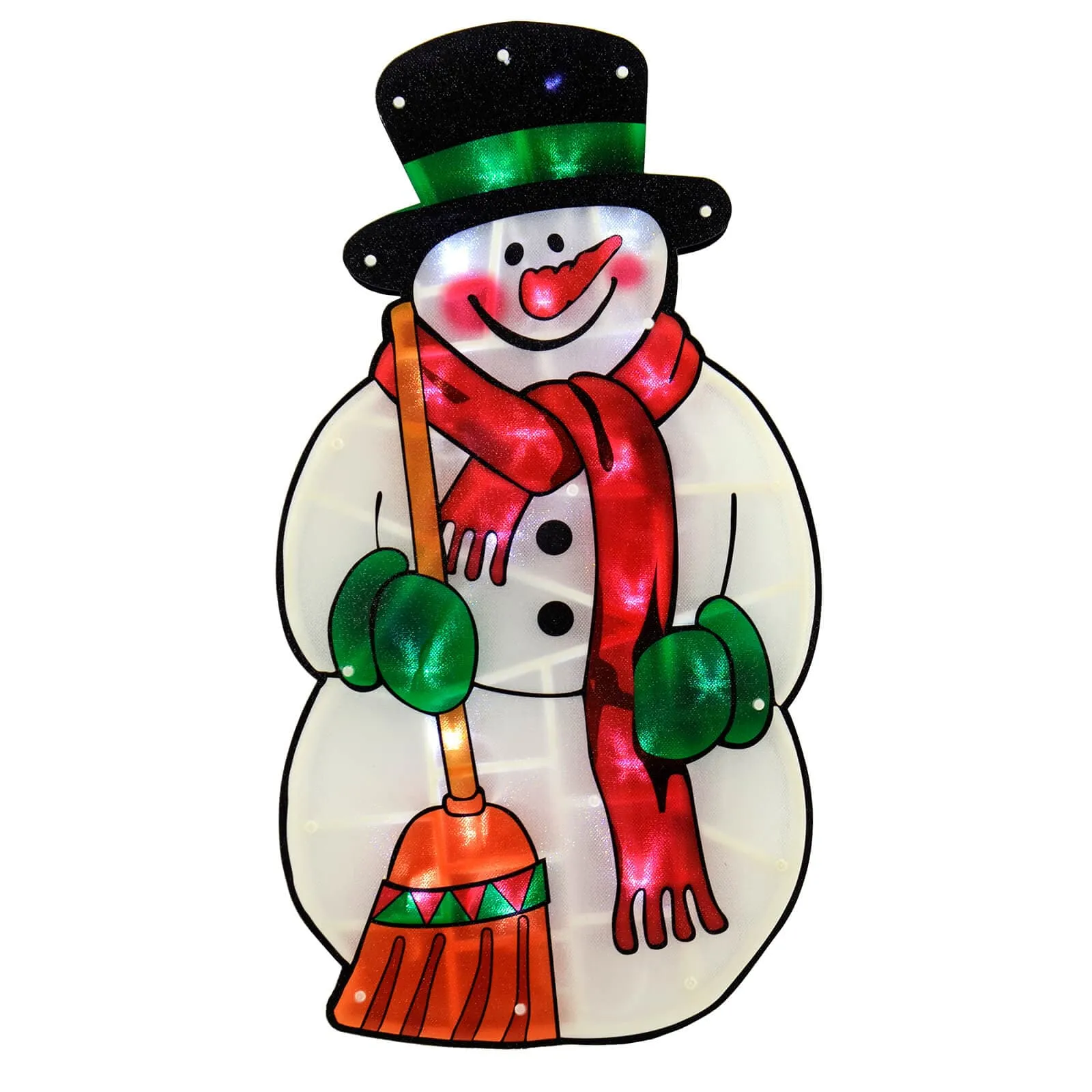 Window Silhouette 20 White LED Lights Battery Operated 46cm