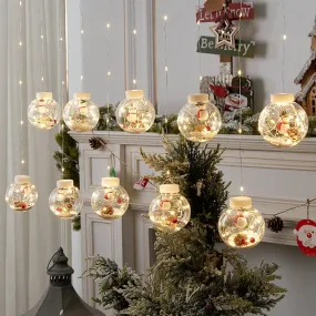 Wish Ball Christmas Confetti Curtain Lights