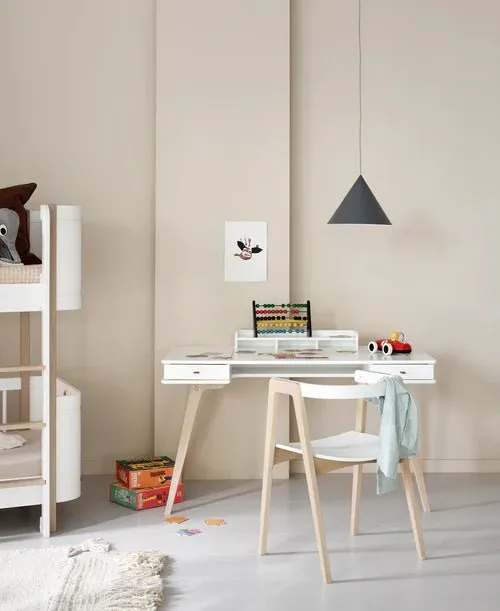 Wood desk 66 cm & armchair