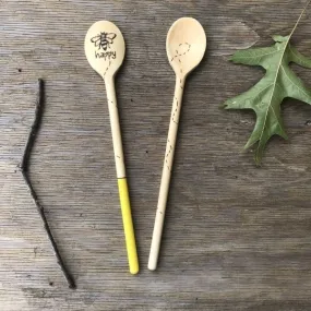 Wooden Cooking Spoon:  Bumblebee Be Happy