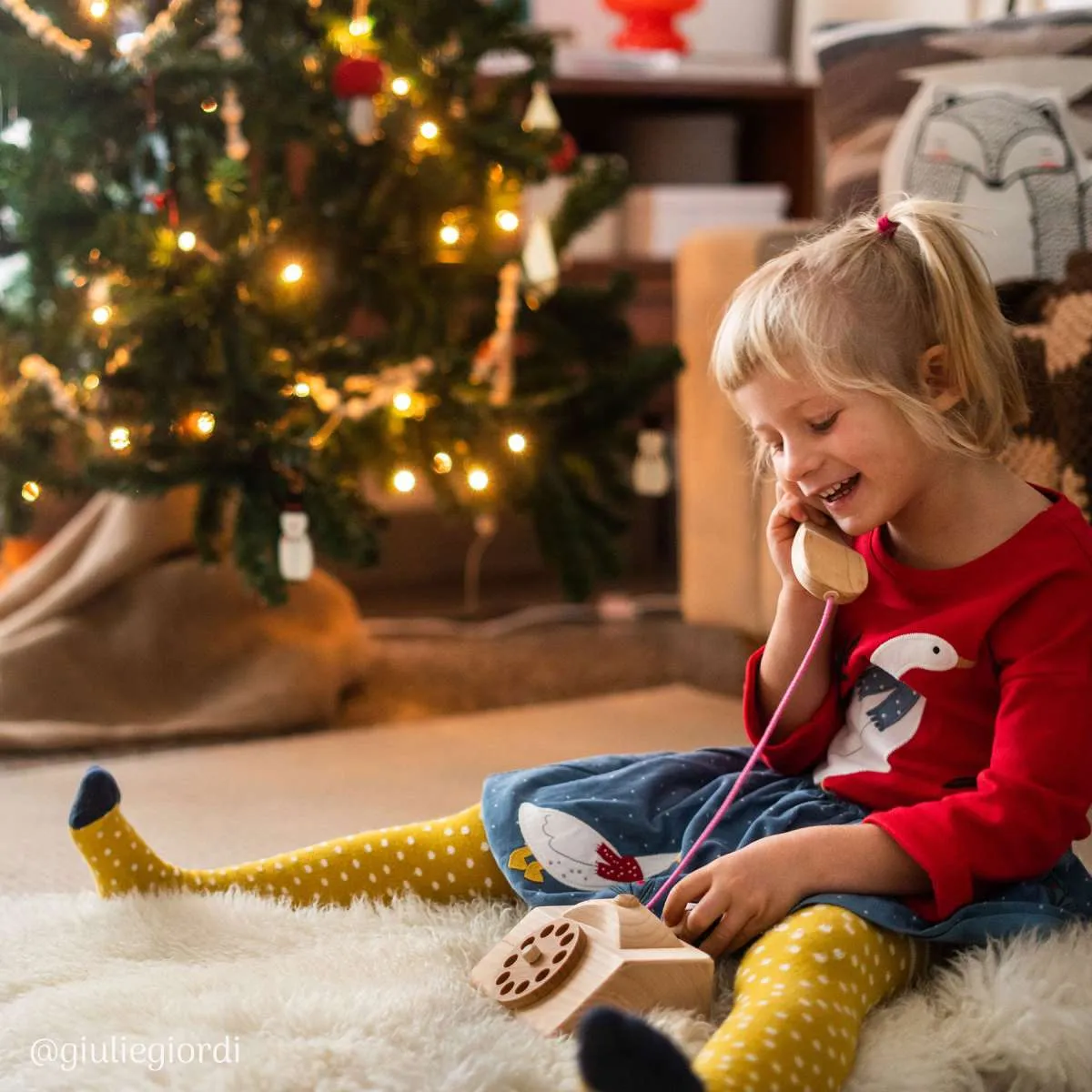Wooden Telephone by Grimms
